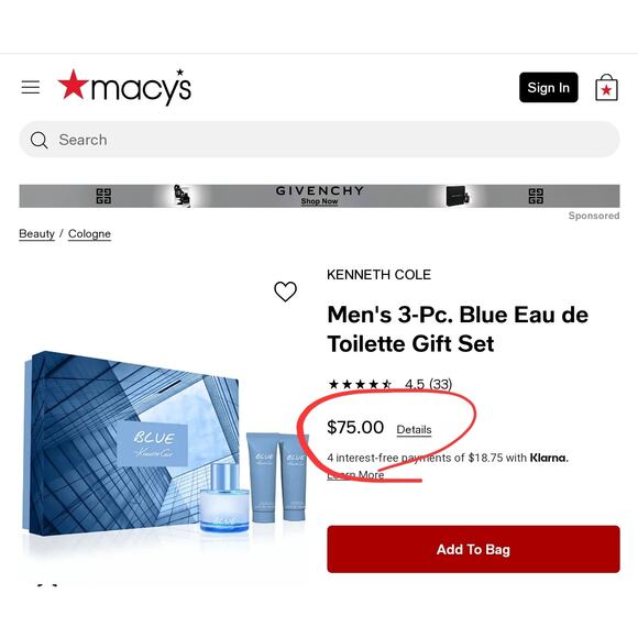 KENNETH COLE MEN'S 3-PIECE BLUE EAU DE TOILETTE COLOGNE GIFT SET - Picture 2 of 2